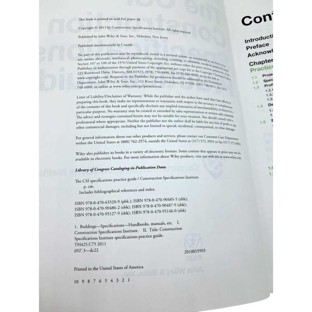 Construction Specifications Practice Guide By‎ CSI & Wiley - Picture 7 of 7